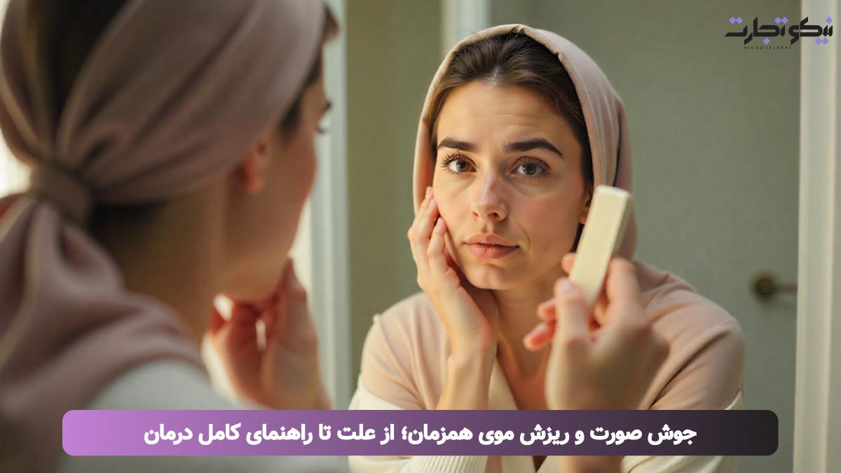 جوش صورت و ریزش موی همزمان؛ از علت تا راهنمای کامل درمان