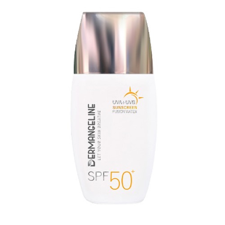 ضدآفتاب فیوژن واتر انواع پوست spf50 درم انجلین